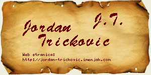 Jordan Tričković vizit kartica
